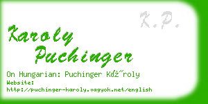 karoly puchinger business card